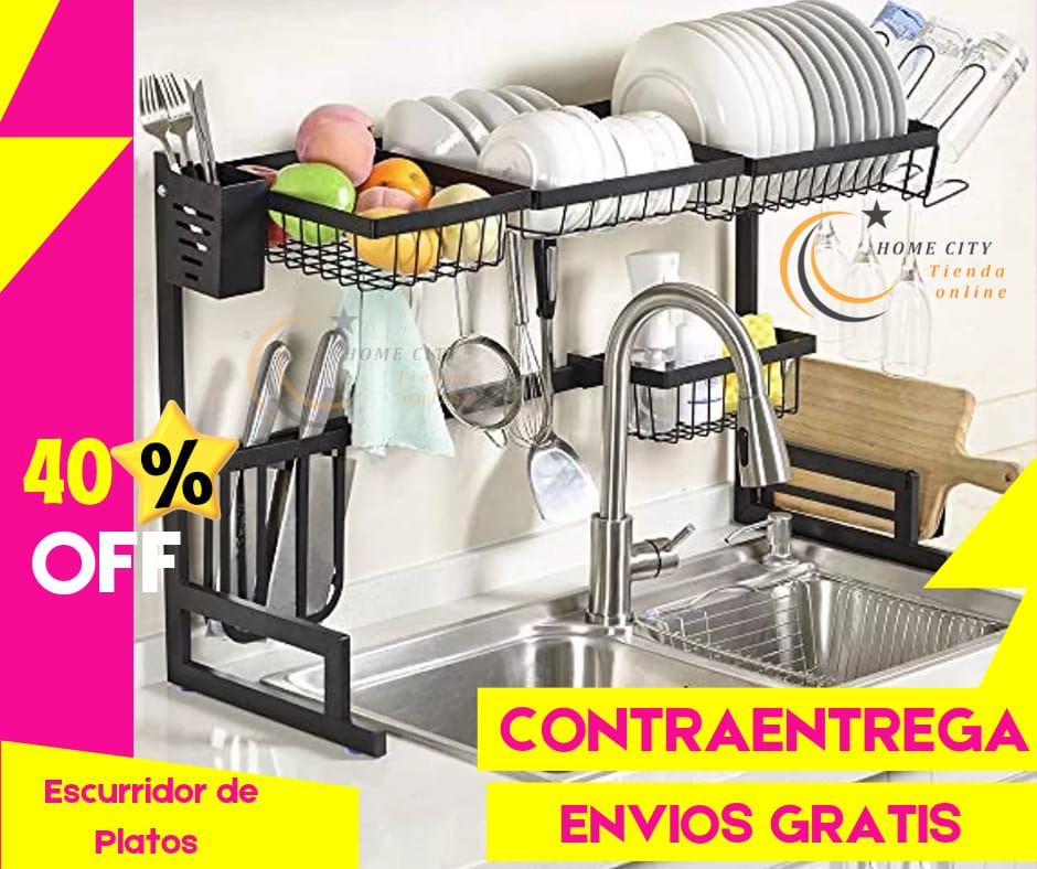 Escurridor Platos Cocina Fregadero Acero Inoxidable Oferta hoy