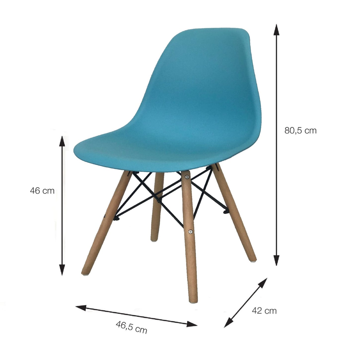 Silla Eames Para Comedor, Sala, Restaurante Azul