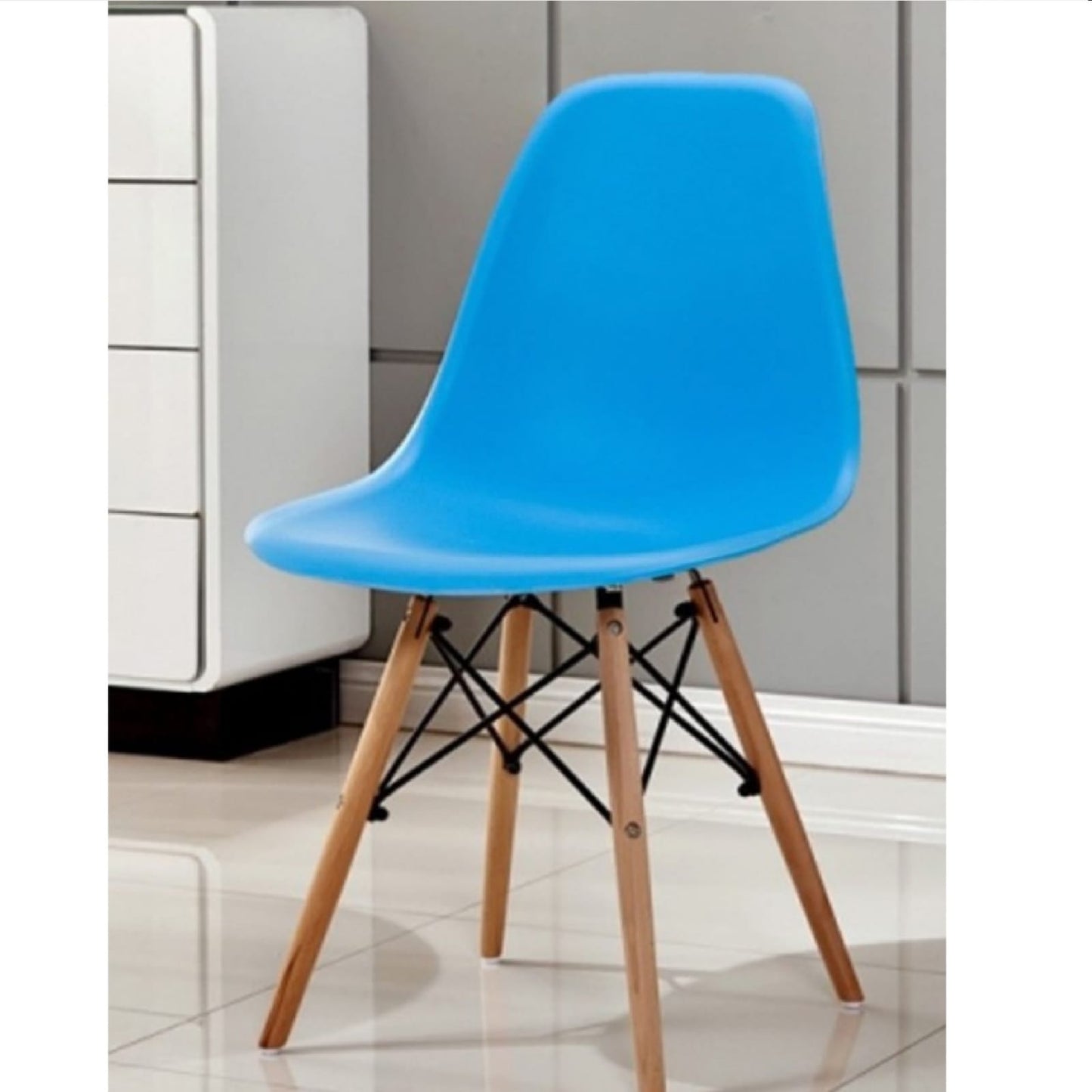 Silla Eames Para Comedor, Sala, Restaurante Azul
