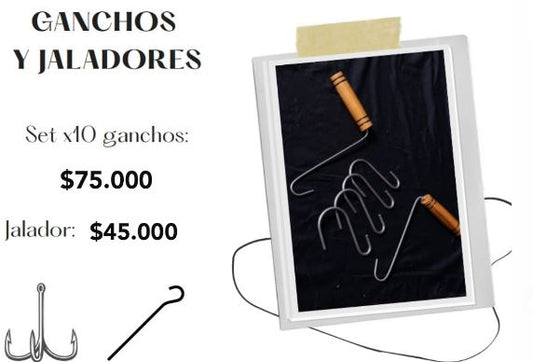 Kit de ganchos y jaladores adionales para Barril en acero inoxidable