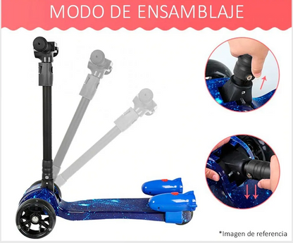 Patineta Scooter Humo Recargable Luces
