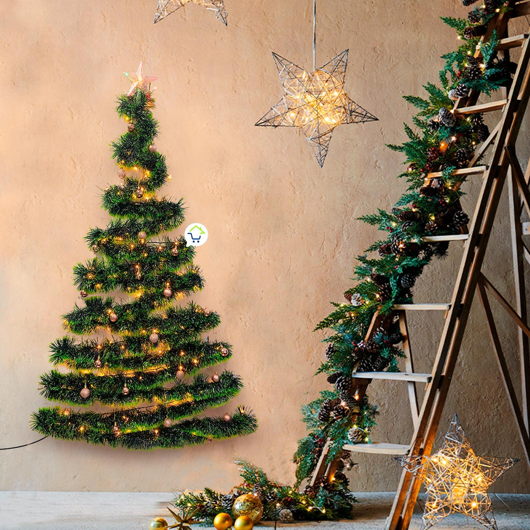 Arbol navidad de Pared + luces AGUI001