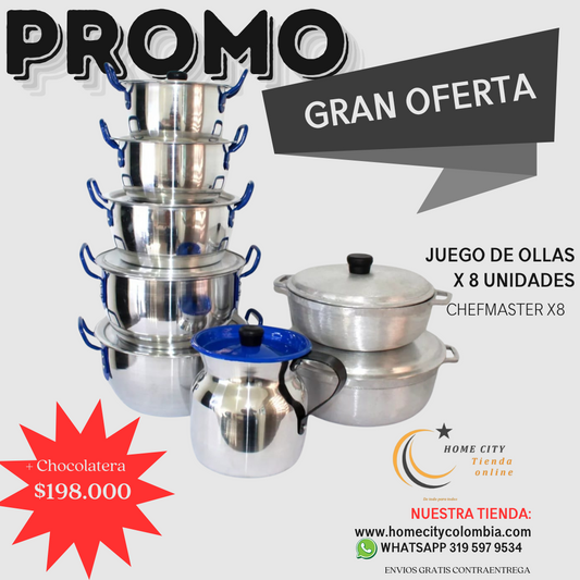 SET DE OLLAS X 8 unidades