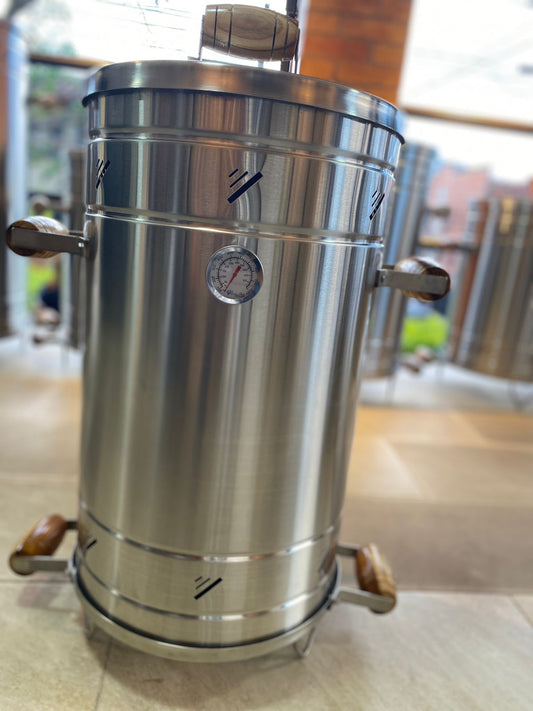 Barril Extragrande de 50-60 libras incluye 20 ganchos+ otra parrilla abatible superior adicional