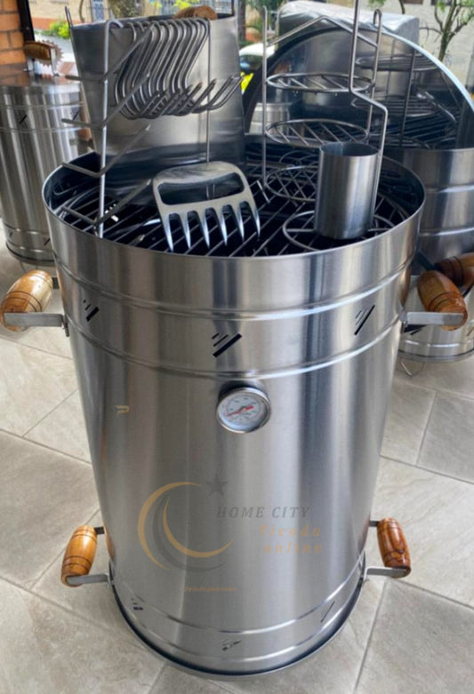 Barril Extragrande de 50-60 libras incluye hamburguesera x 5, Garra de oso, Gancho de pollo, choricera