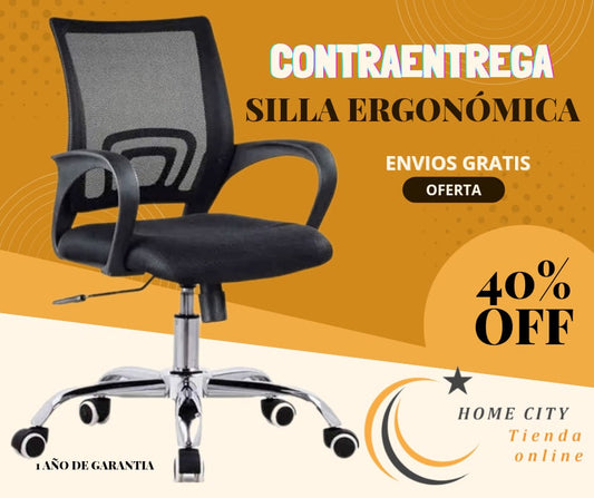 Silla Ergonómica para oficina negra OFERTA