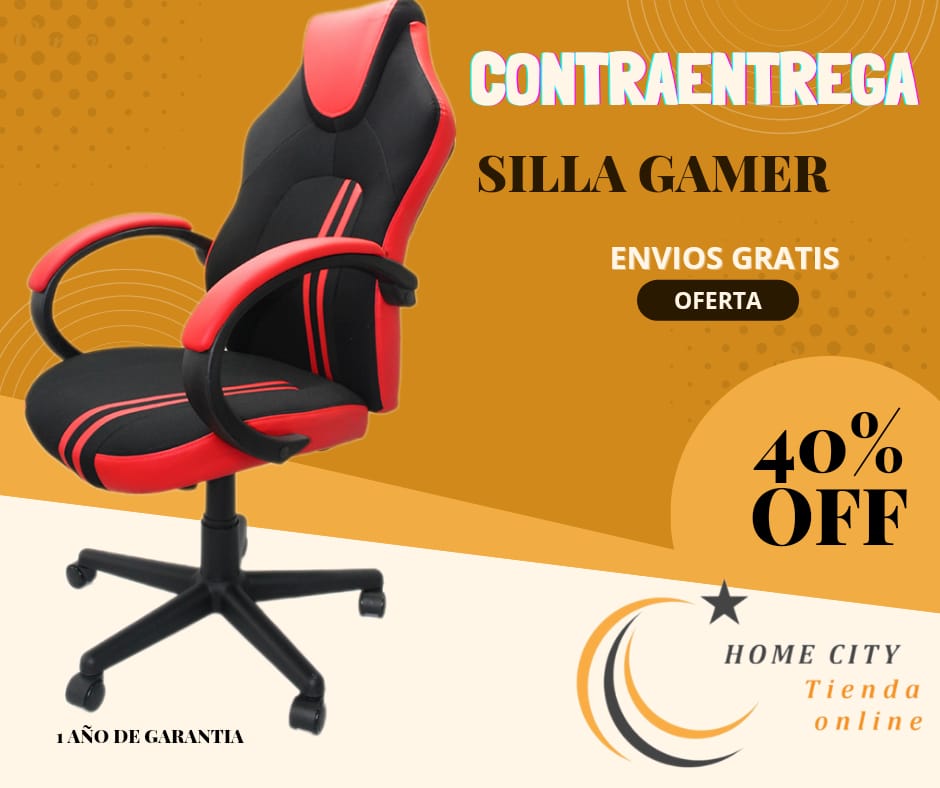 Silla Gamer Xtream Reclinable Ergonómica  con Cojines