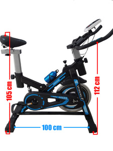 Bicicleta Estatica Spinning Ajustable 18 kg volante semi profesional