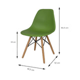 Silla Eames Para Comedor, Sala, Restaurante Verde