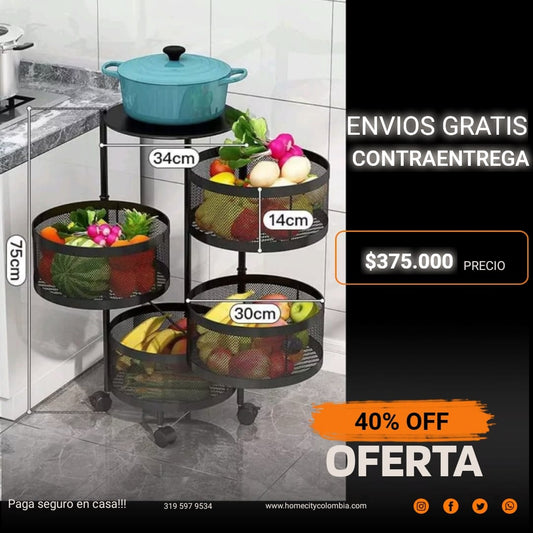 Alacena HomePratic redondo de 4 niveles oferta