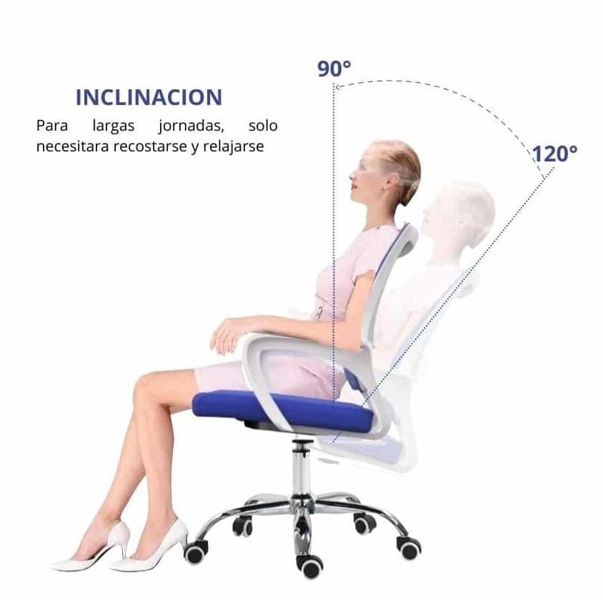 Silla Ergonómica para oficina azul